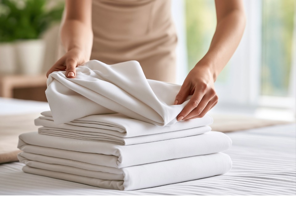 Linen & towel rental being carried out in Fife by TidyCleaner